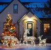 Kerstversiering 1/3PCS Iron ART Elanden Herten Kersttuindecoratie met LED-licht Gloeiende glitter Rendieren Kersthuis Buiten Ornament Decor 231109