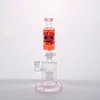 Traditionell ansiktsmakeup glas Bong Pipe Glycerol Freezing Pipeline Dual Penetration Chamber