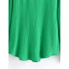 女性のブラウスYenkye Vintage Green Blouse Shirt Women Lengeve Ladies Casual Shirts Streetwear Ropa Mujer Roose Blusas