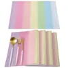 Candy Runner Candy Rainbow Stripes Table Runner Decorazione per feste di nozze cucina tavolino tavolino Centro di Natale 230408