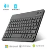 Klavyeler Klavyeler Mini Kablosuz Bluetooth Klavye için Cep Telefonu Tableti Sessiz Düğmesi Şarj Edilebilir Android Windows R231109