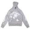 Spindelrosa sp5der hoodie grafisk designer hoodies puff tryck trycket set set förtjockad frerry tyg athleisure het stampning 858