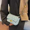 Evening Bags Crossbag Female Cute sweet small bag Autumn and Winter Trendy Fashion Messenger bag Chain Woolen Crossbody Shoulder Square bag 231108
