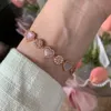 Lyx ett varumärke kärlekshjärta armband kvinnor charma pärla elegant rosa hjärtan diamant kalkon konsekvent tennis nagel lärare armband fest smycken