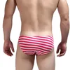 Mutande 5 pezzi Biancheria intima da uomo sexy Slip Stripe Sospensorio Gay Mens Cuecas Breve bikini Under Wear Srting Man E-087