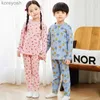 Пижамы для детей, одежда для сна для маленьких девочек, весенне-осенний хлопковый пижамный комплект для мальчиков, детские пижамы, детская одежда для сна, домашняя одежда для подростков от 2 до 15 лет, одеждаL231109