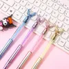 48pcs/lot Black Ink Gel Pen 0.5mm Cute Deer Shape Stationery Office Accessories Cartoons Diamond Handle Gel Pens Student Supply 2983