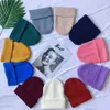 Beanie/skalle kepsar kvinnor män fluorescerande färg varm mössa hatt höst vinter stretch stickad virkning mössa hatt mössa svart röd vit marin rosa yq231108