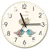 Relógios de parede nórdico moderno relógio vidro cozinha criativo relógios decoração casa sala estar silencioso orologio da parete presente fz729