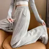 Women's Pants Capris Women'S Fashion Versatile Side Split Wide Leg Pants Autumn And Winter High Waist Draping Straight Slender Casual Trousers 231108