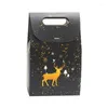 Christmas Decorations Night Sky Deer Paper Bag Candy Storage Printed Animal Decor Edding Home Party Birthday Gift Packing