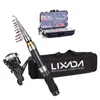 Fisketillbehör LIXADA 2 1M 2 3 M Teleskop Rod Reel Combo Full Kit Carbon Fiber Pole Spinning Bag Case Pesca Gear Set 231109