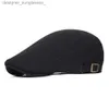 Chapeaux à bord avare coton réglable Newsboy CS hommes femme béret décontracté plat Ivy C doux couleur unie conduite Cabbie chapeau unisexe noir gris HatsL231109