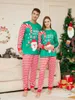 Bijpassende familie-outfits Kerstpyjama's Pyjama's voor volwassenen en kinderen Kerstman TopsStripe Broek Kerst Nachtkleding Baby Boy Meisjes Romper 231109