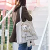 Hundeautositzbezüge Bärenförmige Tasche Weichseitige S Exposed Pet Canvas Für Hunde Kleine Schulter Accesso Q9r9