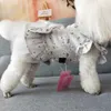 Vêtements pour chiens Mignon petit chien robe mignon vêtements pour animaux de compagnie dentelle Tutu Ski chien robe Tutu chien robe avec arc noël mariage vacances 231109