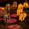 Garden Decorations Solar Wisteria Flower Stake Led Light Decorative Ornament Crafts Supplies W3je