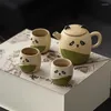 Mugs Creative Panda Tea Cup High Beauty Hushåll Söt grov keramikuppsättning levererar kawaii presentfestival