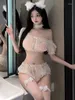 Vrouwen Trainingspakken Shorts Mesh Kant Sheer Set Sexy Transparante Bloem Roze Kleding Crop Top Vrouwen Mode Koreaanse 2023 E8GU