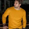 Chandails pour hommes produits d'automne et d'hiver décontractés polyvalents tricots européens américains à manches longues col rond