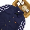 Kids Shirts Children Boys Shirts 2 Color Striped Kids Shirts Teenage Boys Clothing For 4 6 8 10 12 13 14 Years Kids Wear 230408