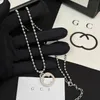 925 verzilverde geschenkketting ontwerper merk sieraden accessoires mode stijl dames liefde ketting hoge kwaliteit roestvrij staal letter hanger ketting