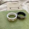 Luxury designer Ceramic Rings Band Rings lovers gift Jewelry for wedding parties engagement gifts accessory High quality with box