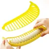 Plastic Banana Slicer Fruit Vegetables Cutter Salad Maker Practical Chopper Cooking Tools Fruit Knife Kitchen Gadget Creative