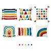 Poduszka /dekoracyjna Marokco 3D kolorowe kępki Tassed Cover Boho mieszkalne sypialnia biuro dekoracyjne krzesło sofa s