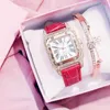 holdone Tremblant Net Rouge Même Femme Montre De Mode Carré Shell Lady Tiktok Quartz Ceinture Diamant Table Poignet