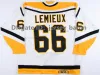 Maillot de hockey CCM Lemieux Penguins Jaromir Jagr Capitals 8 Alex Ovechkin Noir Blanc Taille M-XXXL