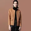 Damen Wollmischungen Mode Jacke Mantel Einfach Kurz Woll Damen Winter Rundhals Langarm Oberbekleidung MantelWomen's