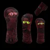 Andra golfprodukter Rich Man Golf Woods headcovers omslag för förare Fairway Putter Clubs Set Heads Pu Leather Unisex Simple Design High Quality 231109