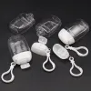 30 ml Hand Sanitizer Plastic Bottle Flip Bottles Petg Small Exempel Pack Hook burkar Portable Key Ring Clear Transparent grossist