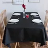 Table Cloth Solid Rectangular Tablecloth Black Camp Wedding Party Square Tablecloths Dining Table and Coffee Table Cover Mantel R231109