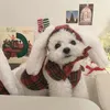 犬のアパレルクリスマススーツ冬のペット服フリースドッグベストドレス