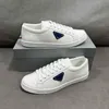 With Box New Luxury White Black Brush Leather Skateboard Shoes Classic Fine Footwear Men Lace Up Sneakers out of office Party Dress Excellent Man Walking Shoe EU38-46