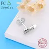 Pendientes de tuerca de Plata de Ley 925 auténtica flecha de Cupido Boucle D'oreille Brincos Aretes mujer/niña joyería pendientes Oorbel regalos