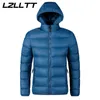 Mens Down Parkas Men Autumn Winter Thick Warm Hooded Jackets Coat Outwear Casual Windproof Waterproof Löstagbar hatt 231109