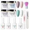 Kits de arte de unhas Kit de mergulho para iniciantes com tudo de secagem rápida Mergulhando em pó Conjunto de cores sem necessidade de lâmpada Home Salon