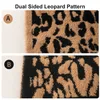 منزلي Micro Plush Leopard Blanket Ultra Soft Warm Dark Leopard نمط رمي بطانية لأريكة سرير الأريكة