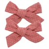 Hair Accessories 2pc/set Baby Bow Clips Small Flowers Girl Pins Bowknot Plaid Clip Princess Hairpins Kids Gift