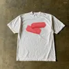 Camisetas para hombre Y2k Vintage con estampado de Clip, camiseta de manga corta de gran tamaño para hombre, Top informal holgado de moda urbana Harajuku para pareja 2023