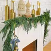 Faux kwiatowa zieleń 1,5 m sztuczna świąteczna girland Ivy Vine Sezonowe igły sosnowe Cypress Garland Greenery Plant na świąteczny dom domowy wystrój 231109
