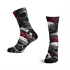 Men's Socks Rose Skulls Street Arts Straight Male Mens Women Summer Stockings Polyester Printed