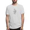 Erkek Tişörtleri 2023 Yaz Kafatası Gül Eskiz Baskı Komik Erkek Moda Üst Erkekler T-Shirt Serin Tshirt Erkek Tee