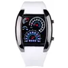 Нарученные часы модные спортивные силиконовые ремешки электронные часы уникальные мужчины цифровые светодиодные часы гонка скорость Car Dot
