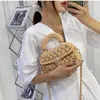 イブニングバッグファッションロープ編み女性ハンドバッグデザイナーチェーン織り肩のクロスボディバッグ