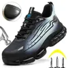 Boots Men Air Cushion Sport Safety Shoes Fashion Work Antismash Antipuncture Intestructible Lightweight Protective 231108