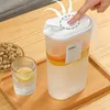Garrafas de água bebida jarro chaleira galão com tampa recipiente para geladeira casa dispensador de limonada jarro 0.48/